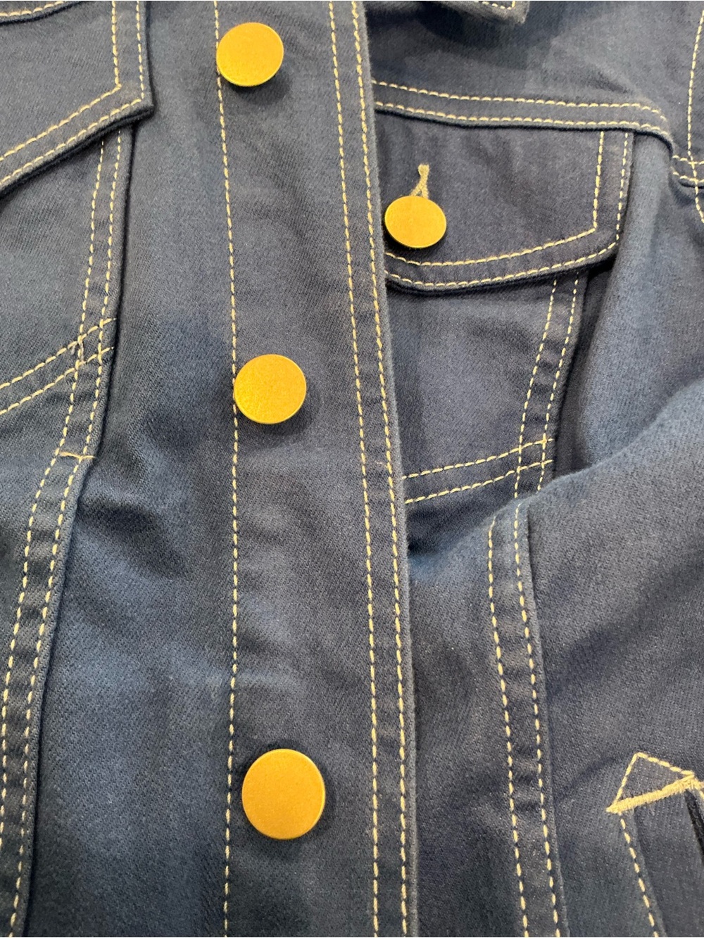 Talbots Royal Blue Cotton-Stitch Jean Jacket - Picture 9 of 12